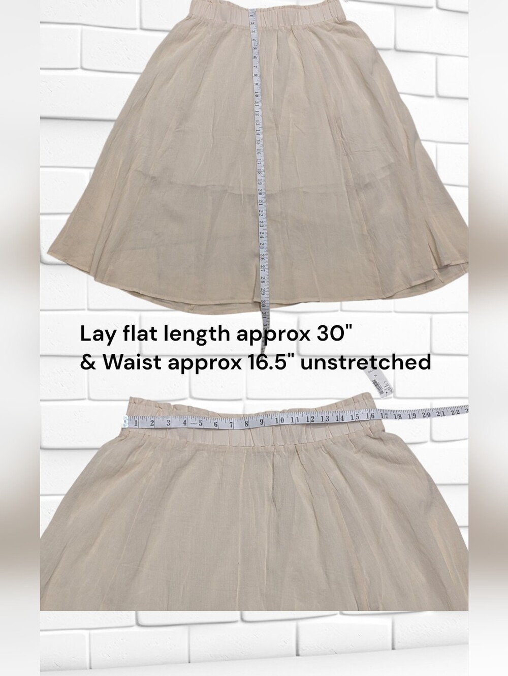 Reitmans NEW Size 14: Cotton Cream A-Line Midi Skirt - Picture 4 of 4